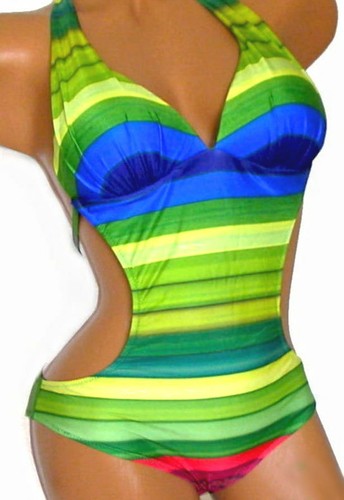 Monokini badeanzug neon - badeanzug, grün