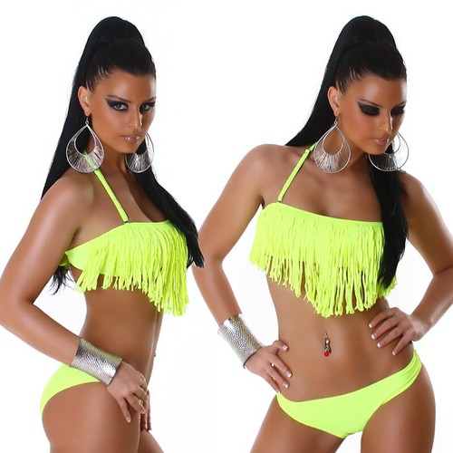 Bikini badeanzug fransen push - badeanzug,