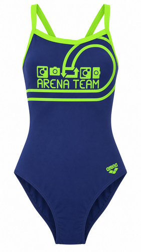 Arena damen badeanzug blau - badeanzug,