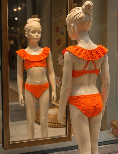 Mädchen bikini neon orange - neon,