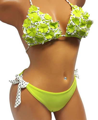 Triangel bikini tropical neon - bikini,